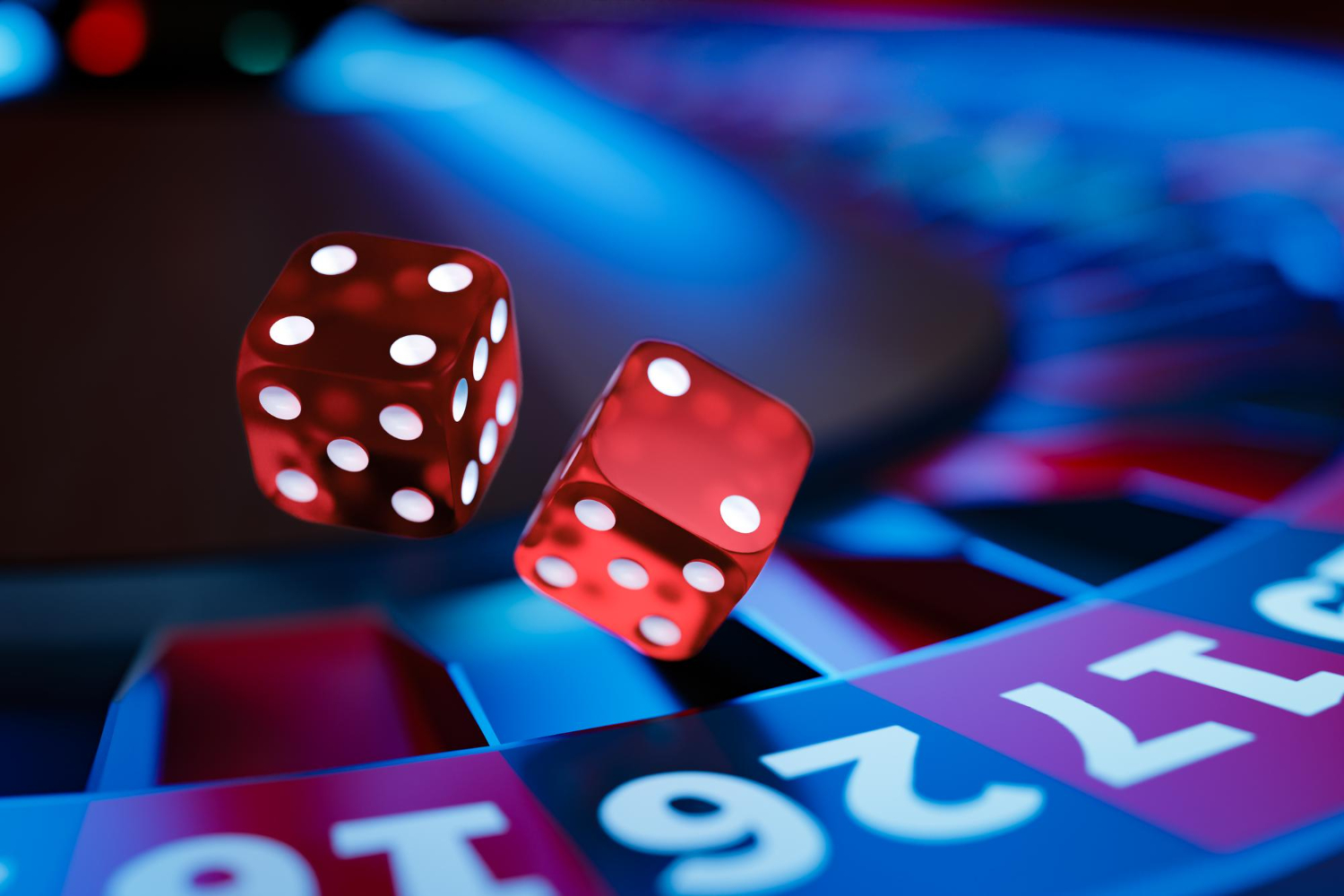 Imagen de dados y fichas de casino